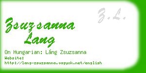 zsuzsanna lang business card