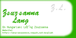 zsuzsanna lang business card